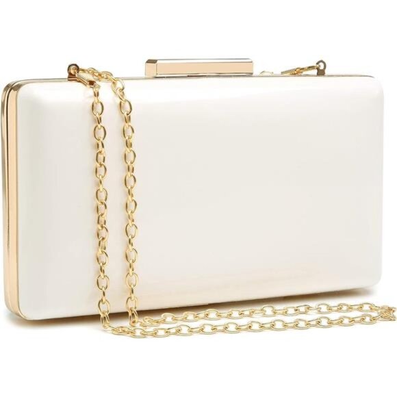 Handbags - Women Formal Party Clutches White Gold